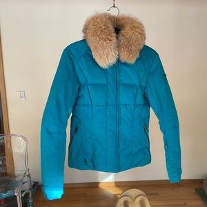 Spyder Insulated Ski Jacket with Real Fur Trim (Women's) size 8.